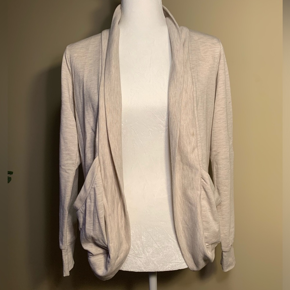EUC Top: Cardigan-Sweatshirt, Open Front, Slouchy, VERY Soft, Tunic Length